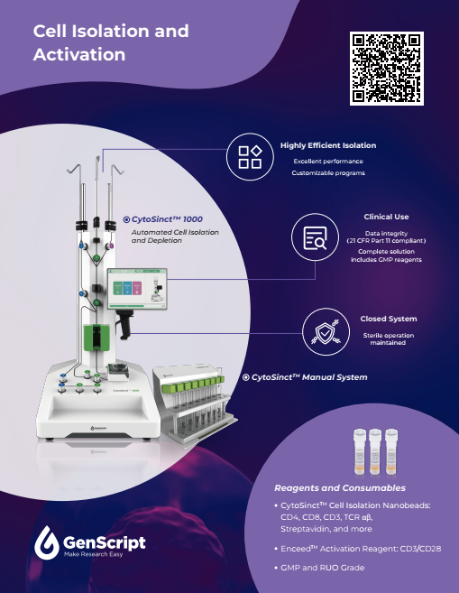 Cell Isolation and Activation Flyer