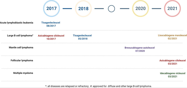 FDA approved CAR T cell therapies FDA approved CAR T cell therapies