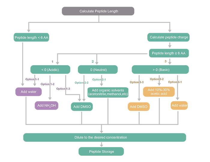 Flowchart for Dissolving Peptides