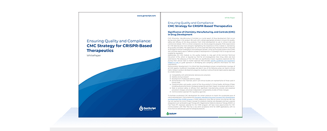 Ensuring Quality and Compliance: CMC Strategy for CRISPR-based Therapeutics